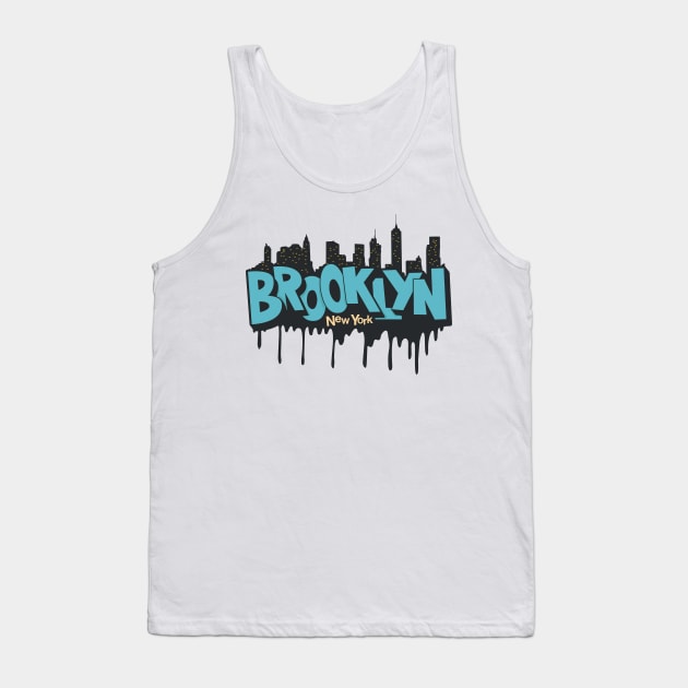 New York Brooklyn - Brooklyn Schriftzug - Brooklyn Logo mit skyline Tank Top by Boogosh